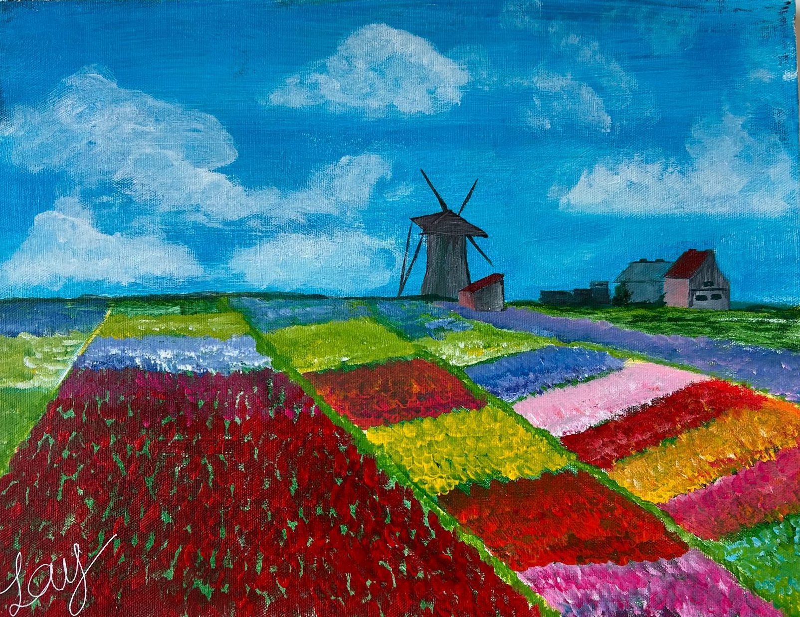 モネ – ハーグ近郊のチューリップ畑 Monet Tulip Field near the Hague – Artbar Okinawa ...